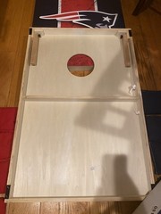 New England Patriots Victory Tailgate 2’x3’ Solid Wood Cornhole Set w/ Box NEW