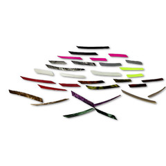 12pk Natural Feather Fletches «Low-Profile» (9mm) choose Length (5-10cm) +Color