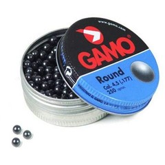 Gamo Roundball .177 4.5mm Lead Training Pellets, 250ct, 8.17gr – 632032454
