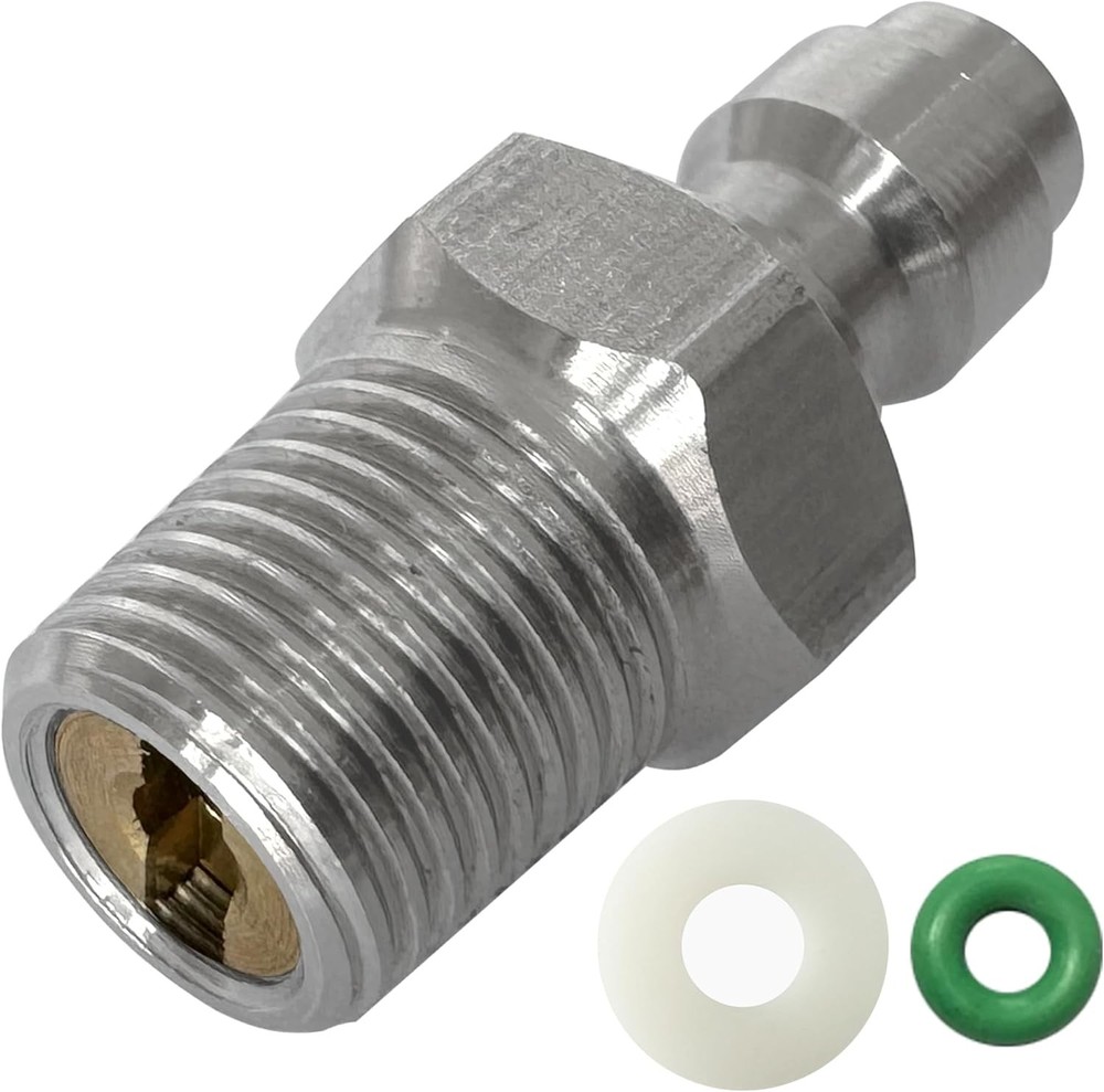 8mm Quick-Disconnect Plug Adapter, Stainless Steel 1/8″ NPT 1/8 Inch,