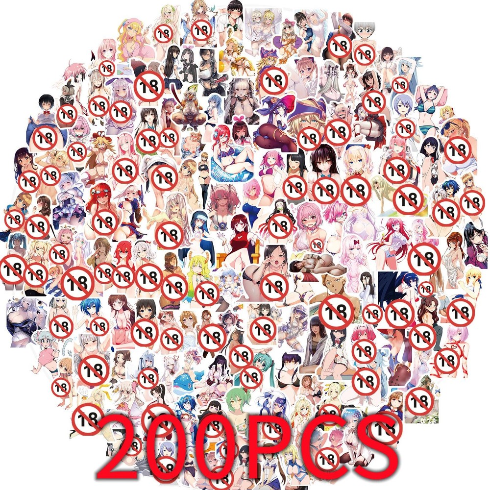 200pcs Sexy Anime Girls Hentai Stickers – Diy Graffiti Decals for Phone, Laptop