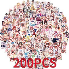 200pcs Sexy Anime Girls Hentai Stickers – Diy Graffiti Decals for Phone, Laptop