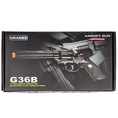 UKARMS G36B Black Spring Powered Airsoft Revolver 150 Fps