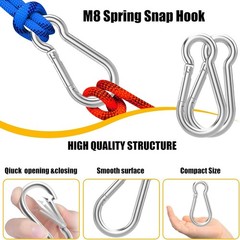 Versatile 30PCS Snap Hook Carabiner – 3-Inch Galvanized Steel for Weighty Loads