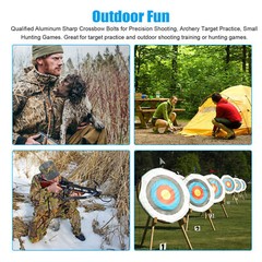 6.7» Mini Crossbow Bolts Metal 2 Blade Broadheads Pistol Survival Arrow Hunting