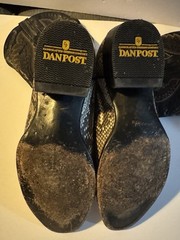 Dan Post Men’s Western Cowboy Boots python skin Upper Black Shaft US 11