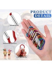 30 Pcs 2″ Carabiner Bulk Spring Snap Hooks Bulk Aluminum Alloy Clip Multi Color.
