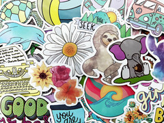 100 Cool Colorful Sticker Pack Skateboard Laptop Car Decals Boys Girls Lot