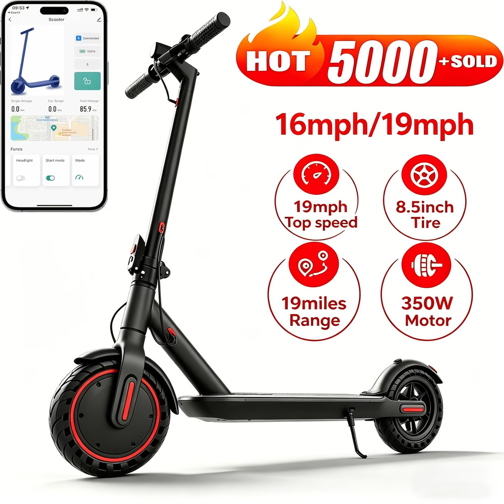 LADPED 10‘’ Electric Scooter 500W 22MPH Max Speed Adult APP Smart control Shock