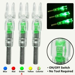 6PCS Led Lighted Nocks for Arrows with .244″/6.2mm Inside Diameter for Hunting