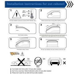 Side Window Visors rain Guards Vent Deflectors for 2018 2019 2020 2021 2022 2…