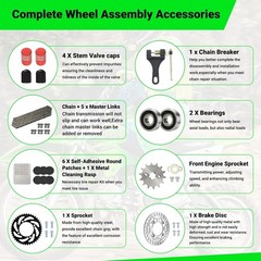 12» Rear Wheel 80/100-12 3.00-12 Tire Inner Tube Assembly For 110cc 125cc SSR