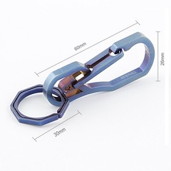 Blue Titanium Keychain: 50kg power, multi-tool for outdoor heroics & mishaps