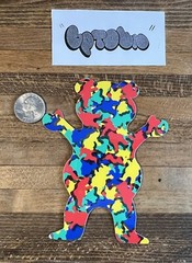 Grizzly Griptape Puzzle Bear Sticker Torey Pudwill Skateboarding Supreme