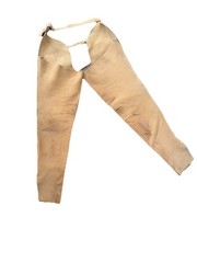 Women’s Brown Leather Western Riding Chaps 29-34 Waist 42” Long Thick