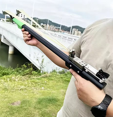 Powerful Slingshot Rifle W/Laser Aiming Portable Catapult Adult Outdoor Hunting