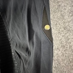 Equiline Riding Breeches Women Size IT 38 GB 6 Black Full Seat Silicone Grip
