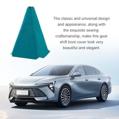 Car Shift Boot Cover, Suede Leather Manual Automatic Gear Shifter Light Blue