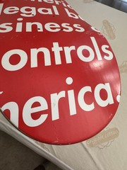 Supreme Illegal Business Controls America SS18 Red Skateboard Deck Bape Gucci
