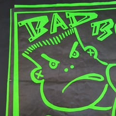 Vintage Bad Boy Club Poster Skateboard Surf Bmx 1980s Neon Green