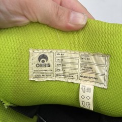 Osiris Skateboarding Shoes Mens 9.5 NYC83 CLK Black Lime Green High Top 2000s