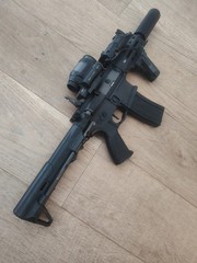 G&G Full Metal ARP 556 PDW AEG Airsoft Rifle Battleship Grey With TRACER UNIT