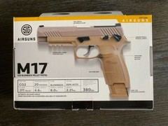 Sig Sauer, P320 M-17 Airgun, CO2 .177 Pellet, 430 FPS, 1913 Rail, Coyote, 20Rd
