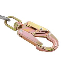 5/8in 16ft Flip Line Steel Wire Core Flipline Kit Tree Climbing Lanyard w/Lock