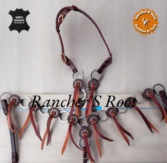 Western Leather Tack Set For Horse | Ring Tack Set With Fringe
