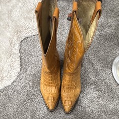 Juarez Boot Company Tan Leather Western Cowboy Boots Men’s US Size 8.5