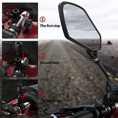 Motorcycle Mirrors ATV Mirrors with 7/8″ Handlebar Mount Compatible with