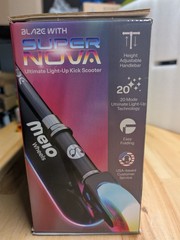 NEW/SEALED Melo Wheels Supernova Light-Up Kick Scooter – Black