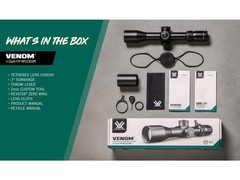 Vortex Venom 3-15×44 FFP Riflescope, EBR-7C MRAD, 1/10 MRAD, 34mm