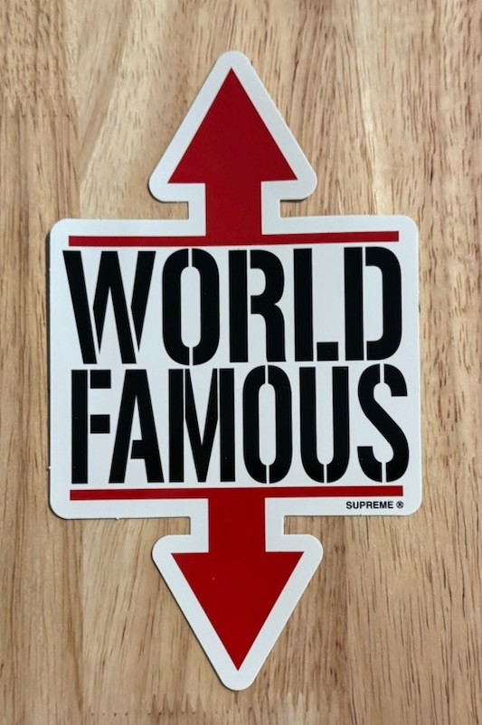 Supreme World Famous Sticker SS26 Authentic Brand New Spring Summer