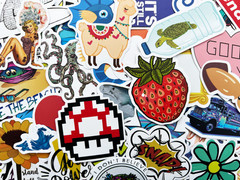 1000 Random Bulk Sticker Bomb Lot Fun Variety Pack Luggage Skateboard Decals