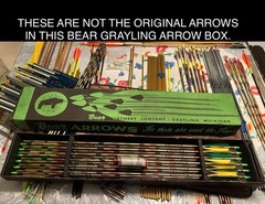 RARE !!! COLLECTOR BEAR GRAYLING ARROW BOX (12) EASTON XX75 2018 ARROWS +INSERTS
