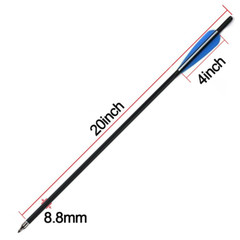 17″ 20″ 22″ Hunting Target Crossbow Bolts Archery Carbon Arrows OD8.8mm Crossbow