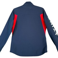 Ariat Jacket Team EQ Softshell USEF Pony Finals Navy Red L Equestrian Zip