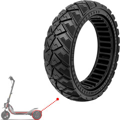 Solid Tire for Ninebot Segway ZT3 Pro Electric Scooter, Replacement Off-Road Tir
