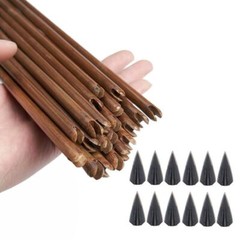DIY Tradition Hunting Broadheads Blade Tips 8MM Bamboo Wooden Arrow Shaft Glue