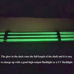 6 Pack 32 inch Bowfishing Arrows Luminous with Broadheads and Safty Slides Bo…