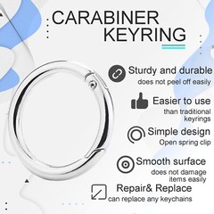 10XMetal Spring O-ring clip Key Chain Trigger Snap Wallet Shoulder Bag Lock Ring