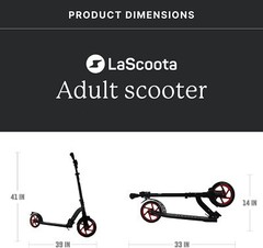 Lascoota Premium Teen Kick Scooter 264 Lbs Capacity Adjustable Foldable Design