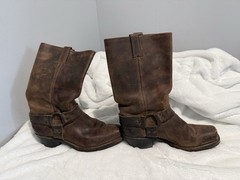 Frye Women’s Harness Western Boots Brown Leather US 9 MPN 225246