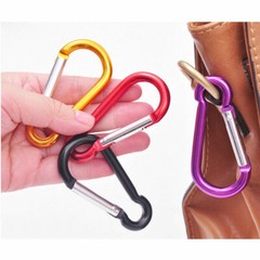 50/100x 2″/3″ Aluminum Carabiner D Shape Spring Clip Key Hook Keychain Buckle