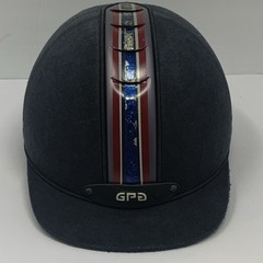 GPA Titium Black Velvet Professional Riding Helmet. Unknown Size