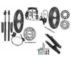 Wheel 60/100-14 80/100-12 Tire Disc Brake Front Forks Shock Conversion kit CRF50