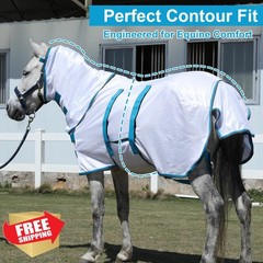 LEAFOREST White 50IN Pony Fly Sheet, Neck Cover
