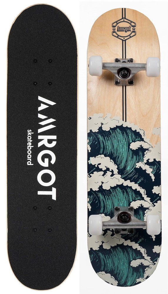 Amrgot Skateboards for Beginners,31*8 inches Complete Skateboards for Kids,Bo…