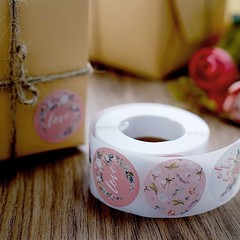 500 Assorted Round Floral Self Adhesive Baby Shower STICKERS DIY Crafts Labels